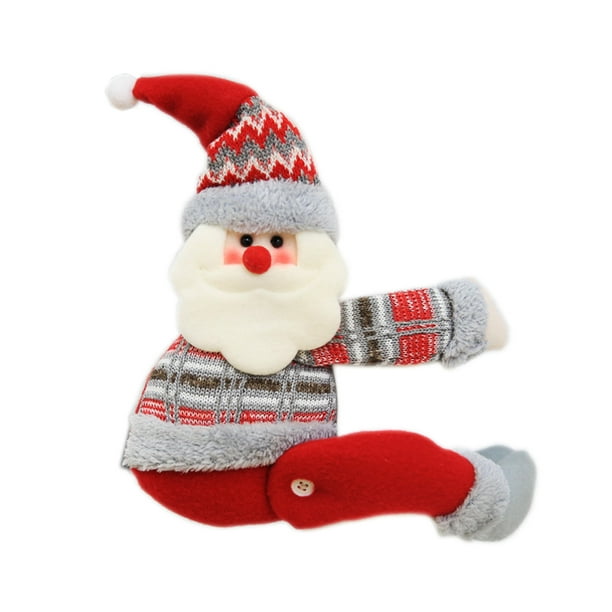 Christmas Window Curtain Santa Plush Doll Buckle Holder Tieback Xmas Home Decor